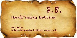 Horánszky Bettina névjegykártya